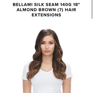 Bellami silk seam 140g 18” almond brown hair extensions